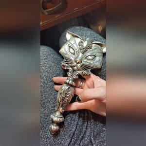 Alchemy gothic handheld mirror cat